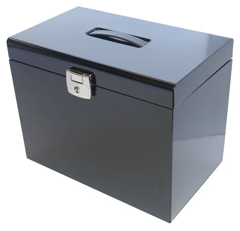 A4 Metal Home File Box with 5 Suspension Files 